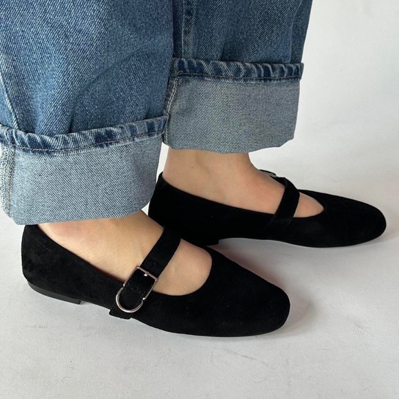 Mary Jane Ballet Flats Vagabond Suede Size 37 6.5 - Picture 3 of 6